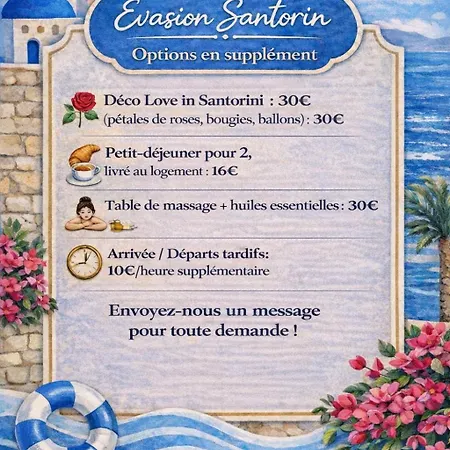 Evasion Santorin - Jacuzzi & Relax Apartament Hawr